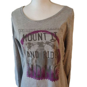 𝅺harley-davidson "Mount It and Ride" long sleeve Tee Sz.‎ M